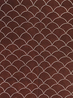 Antique Japanese Katagami Kimono Stencil Katazome Meiji Seigaiha Wave 4Y439