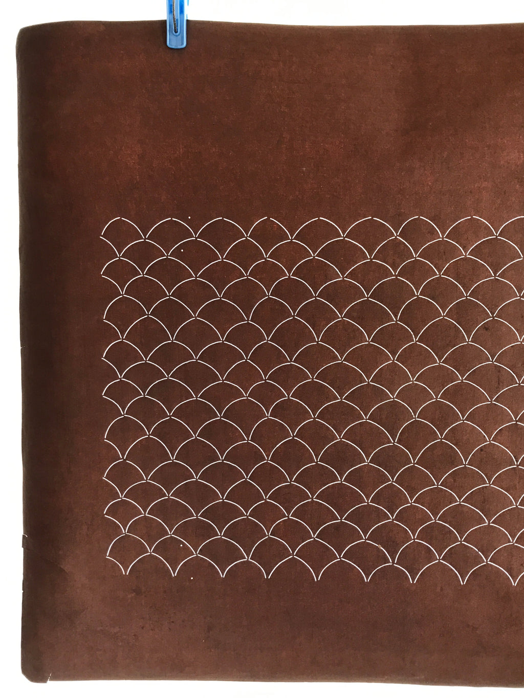 Antique Japanese Katagami Kimono Stencil Katazome Meiji Seigaiha Wave 4Y440