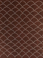 Antique Japanese Katagami Kimono Stencil Katazome Meiji Seigaiha Wave 4Y440