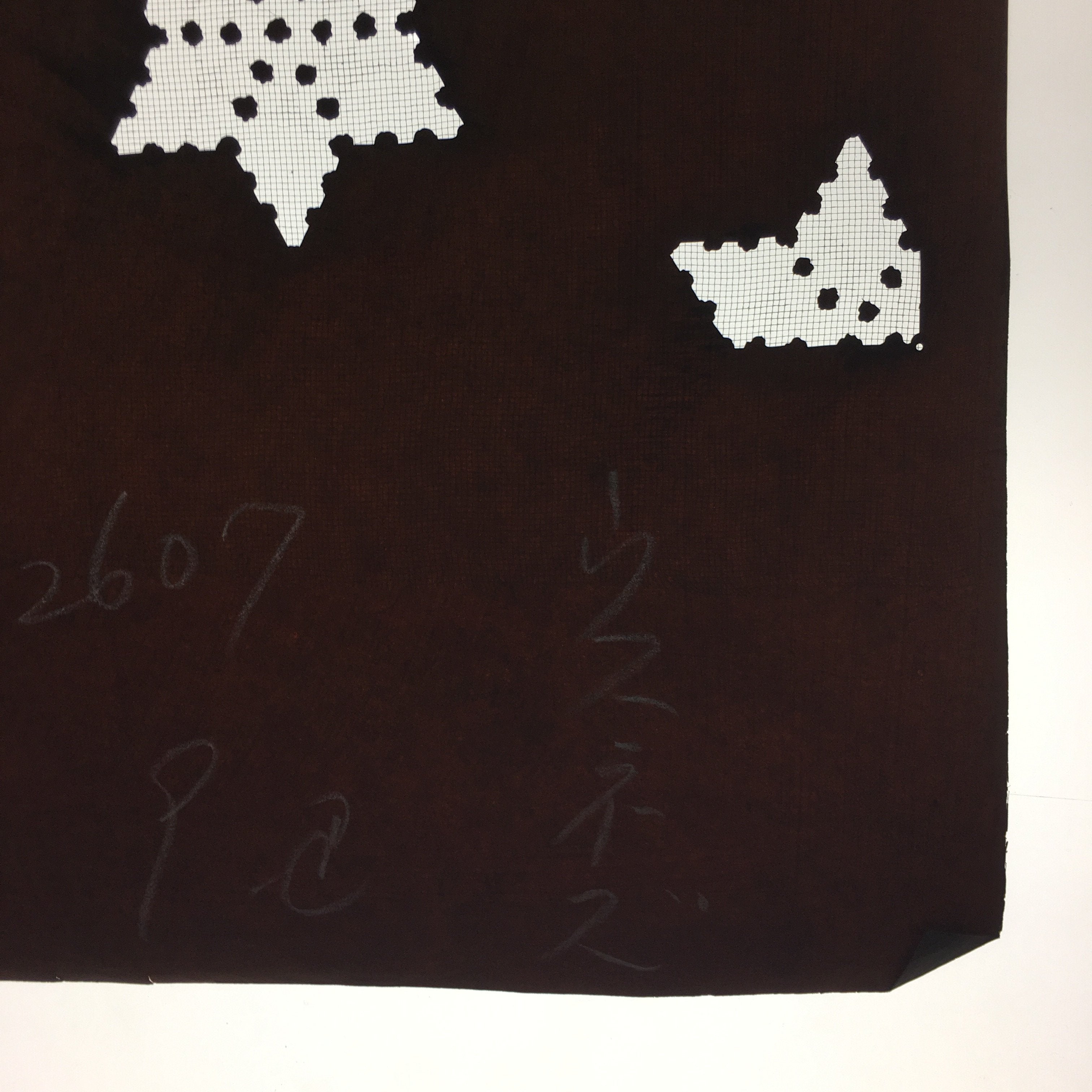 Antique Japanese Katagami Kimono Stencil Katazome Meiji Snow Crystal Star C353