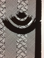 Antique Japanese Katagami Kimono Stencil Katazome Mesh Square C743