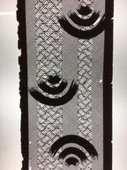 Antique Japanese Katagami Kimono Stencil Katazome Mesh Square C743