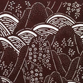 Antique Japanese Katagami Kimono Stencil Katazome Mountain Valley Forest 4Y498