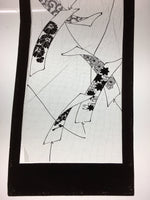 Antique Japanese Katagami Kimono Stencil Katazome Paper Strip Tanzaku C744