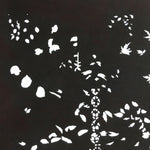 Antique Japanese Katagami Kimono Stencil Katazome Plants And Flowers C779