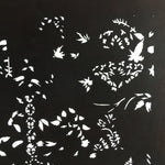 Antique Japanese Katagami Kimono Stencil Katazome Plants And Flowers C779