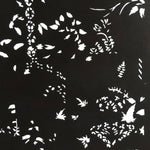 Antique Japanese Katagami Kimono Stencil Katazome Plants And Flowers C779