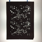 Antique Japanese Katagami Kimono Stencil Katazome Plants And Flowers C779