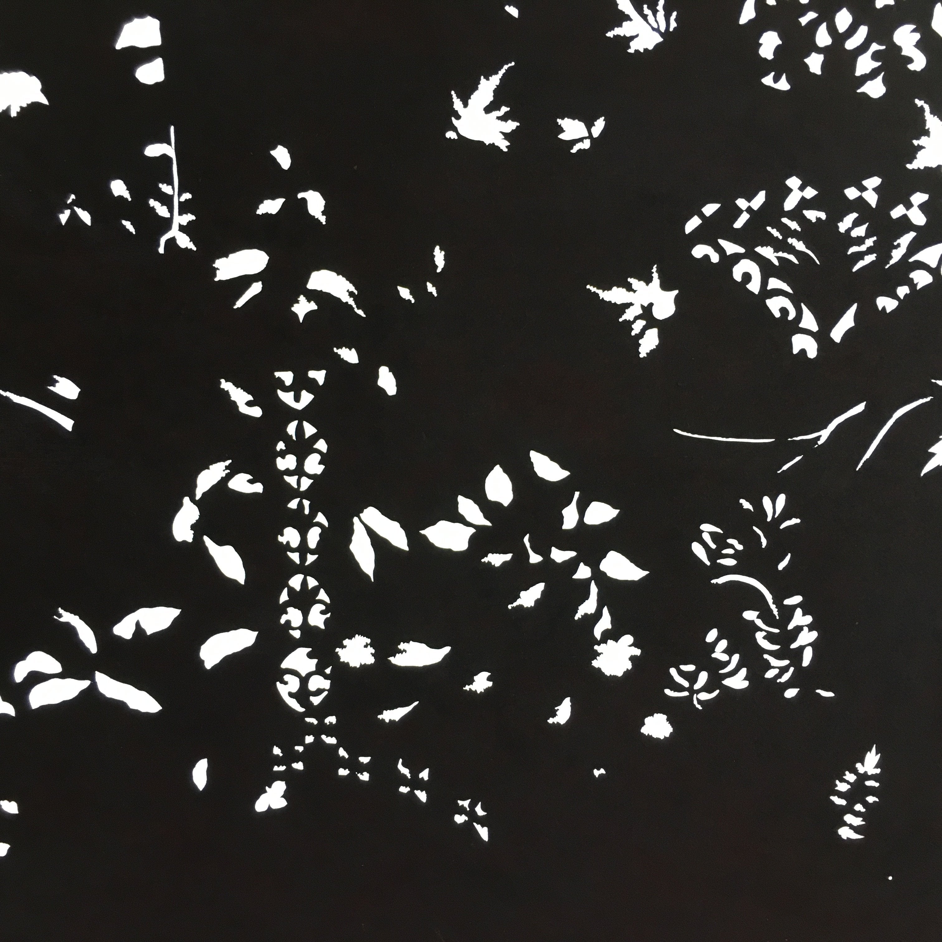 Antique Japanese Katagami Kimono Stencil Katazome Plants And Flowers C779