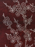Antique Japanese Katagami Kimono Stencil Katazome Plum Blossom Flower 4Y458