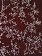 Antique Japanese Katagami Kimono Stencil Katazome Plum Blossom Flower 4Y458