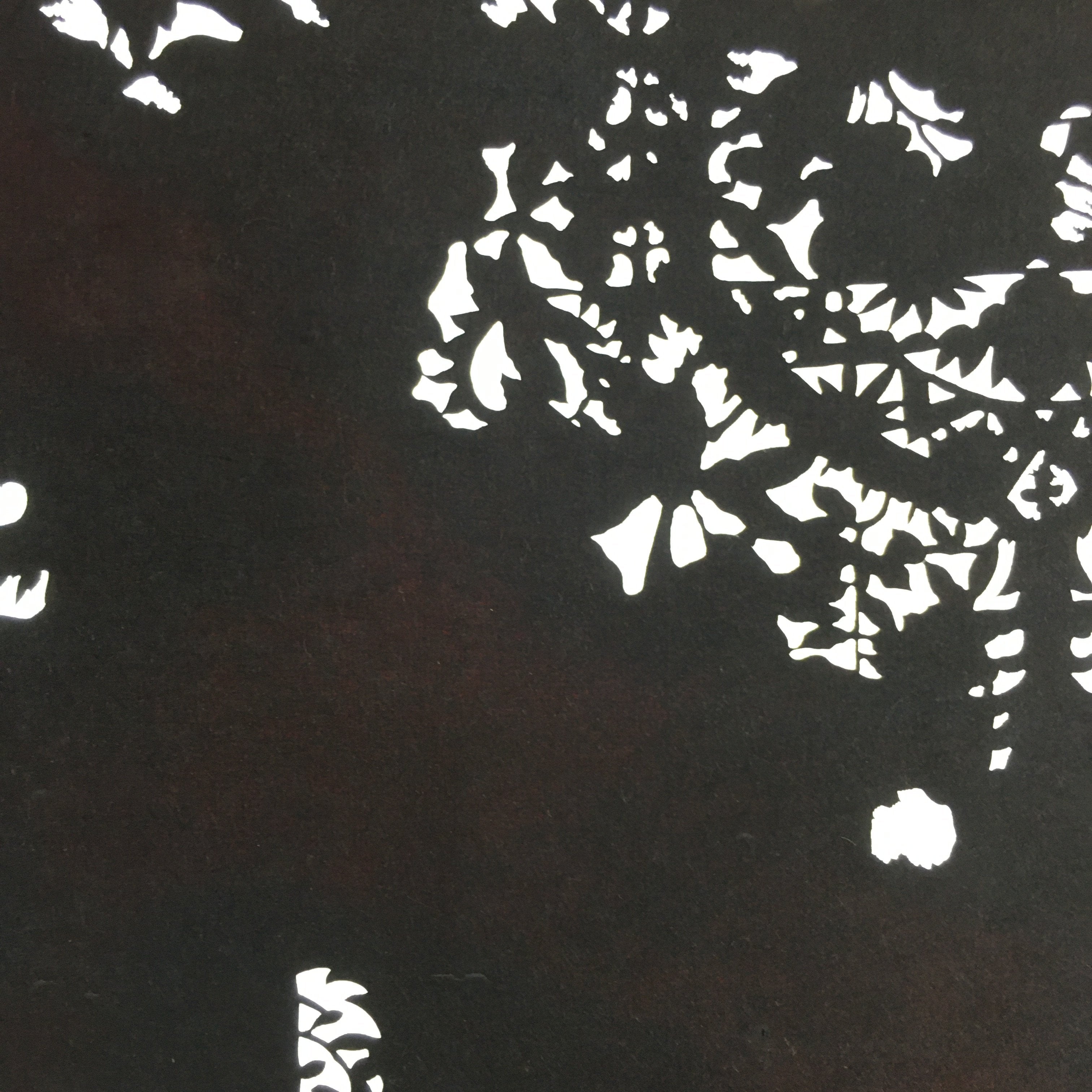 Antique Japanese Katagami Kimono Stencil Katazome Small Plant Leaves C780