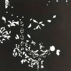 Antique Japanese Katagami Kimono Stencil Katazome Small Plant Leaves C780