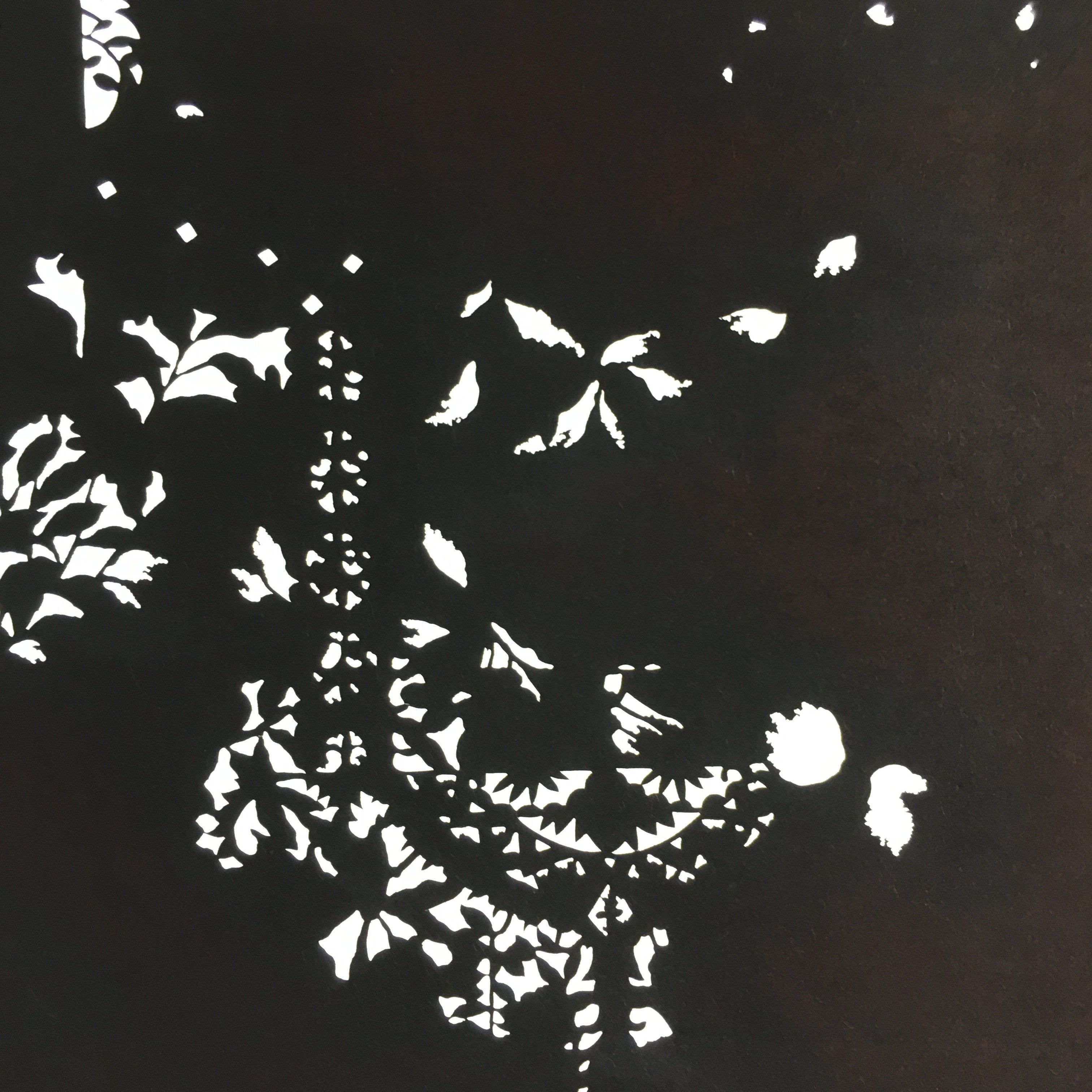 Antique Japanese Katagami Kimono Stencil Katazome Small Plant Leaves C780