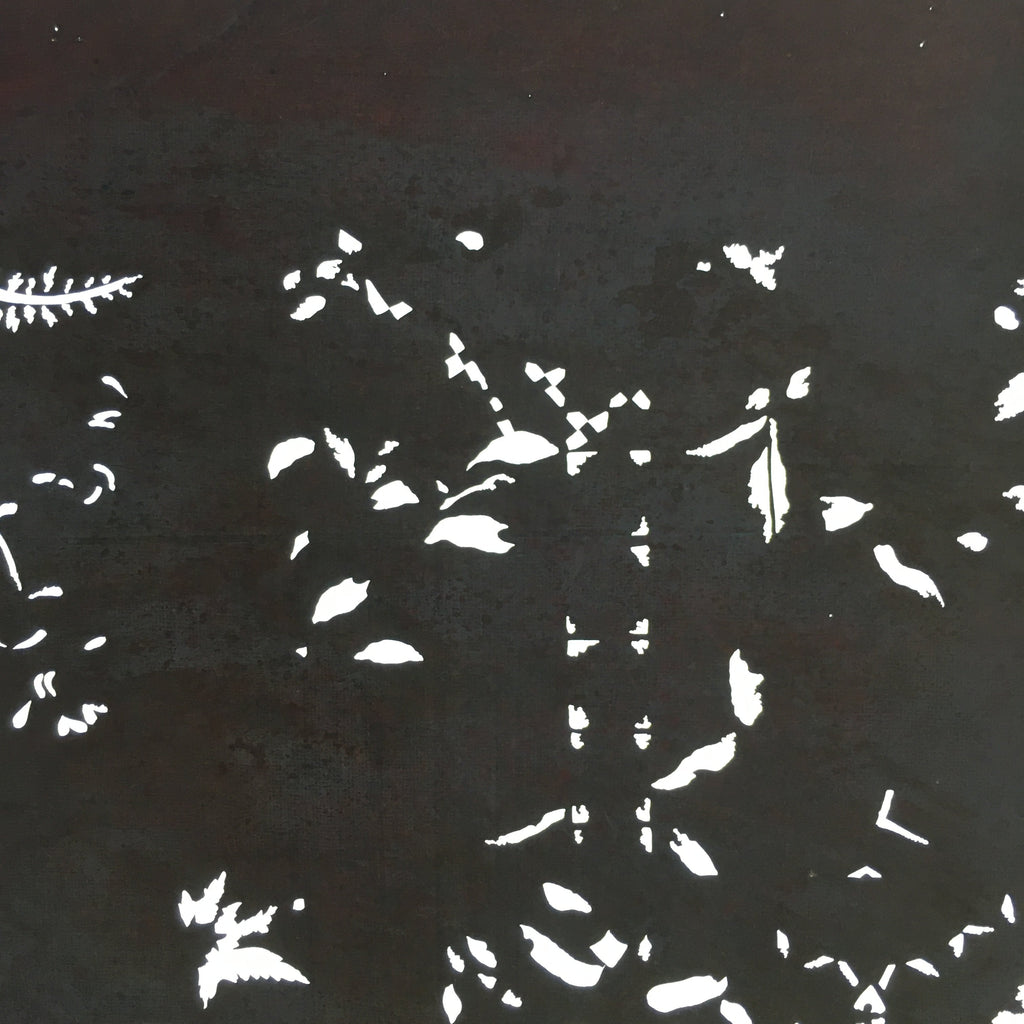 Antique Japanese Katagami Kimono Stencil Katazome Small Plant Leaves C784