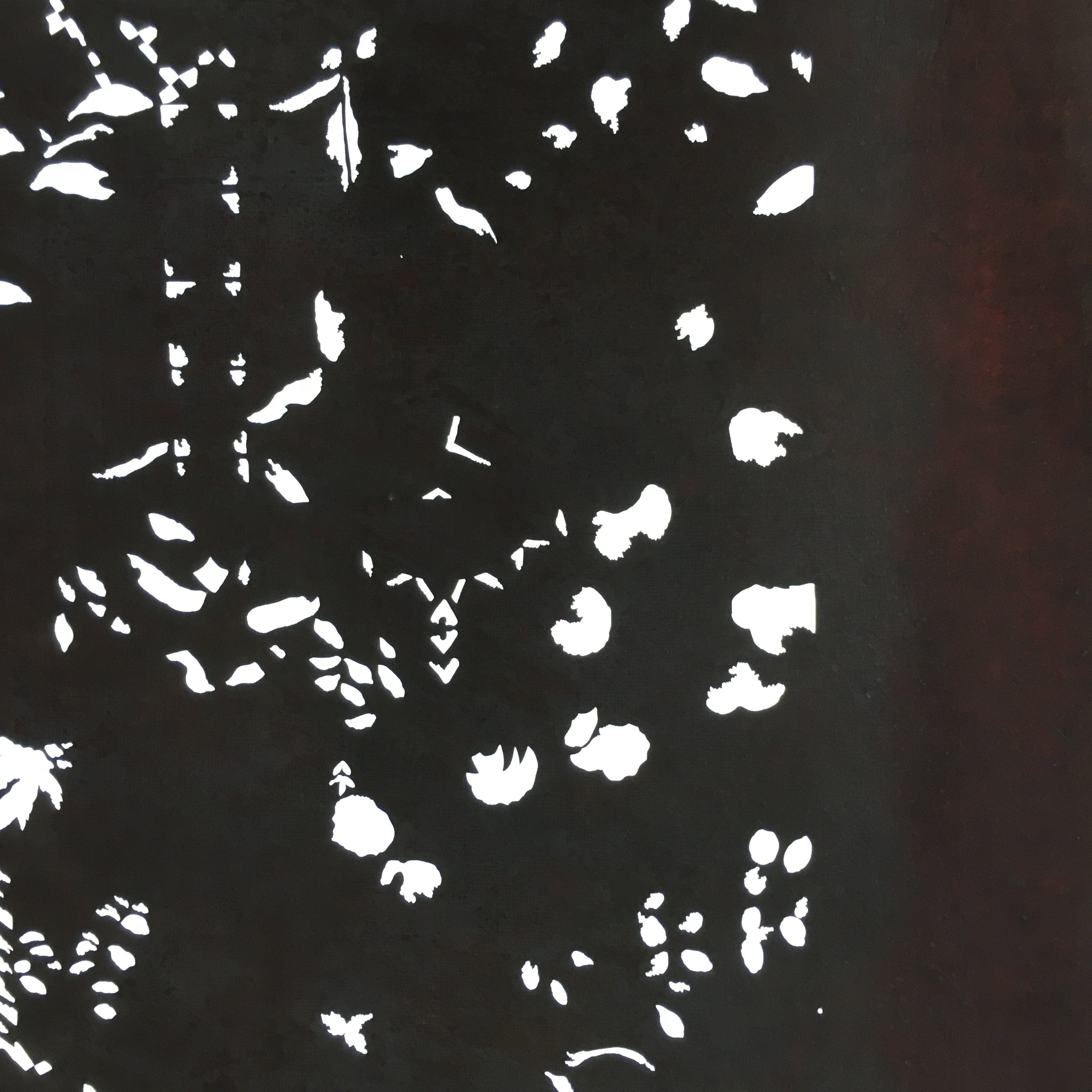Antique Japanese Katagami Kimono Stencil Katazome Small Plant Leaves C784