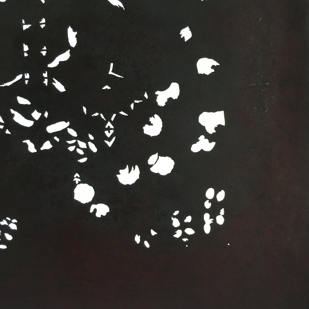 Antique Japanese Katagami Kimono Stencil Katazome Small Plant Leaves C784
