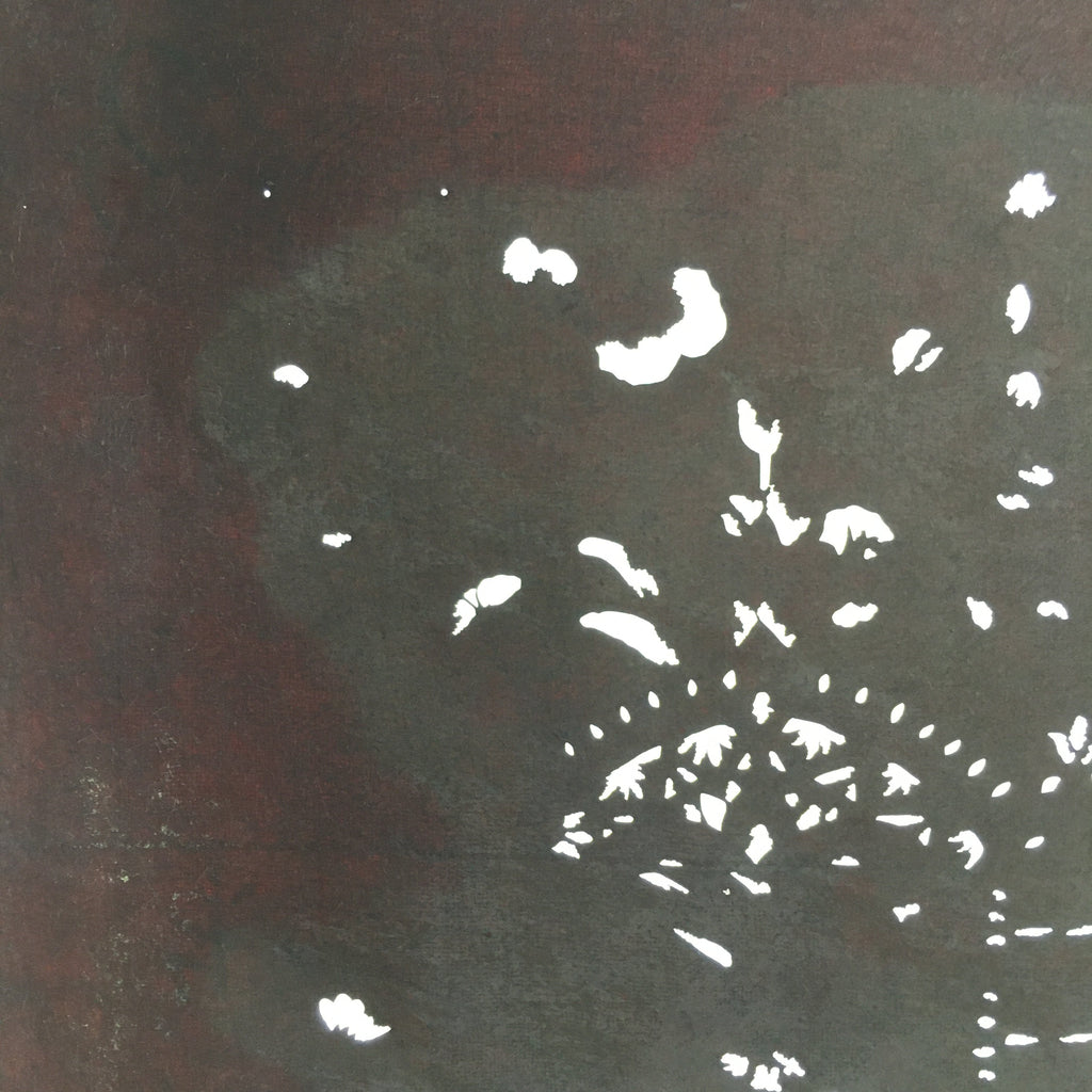 Antique Japanese Katagami Kimono Stencil Katazome Small Plants Ladder C783