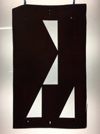Antique Japanese Katagami Kimono Stencil Katazome Triangle Geometric C767