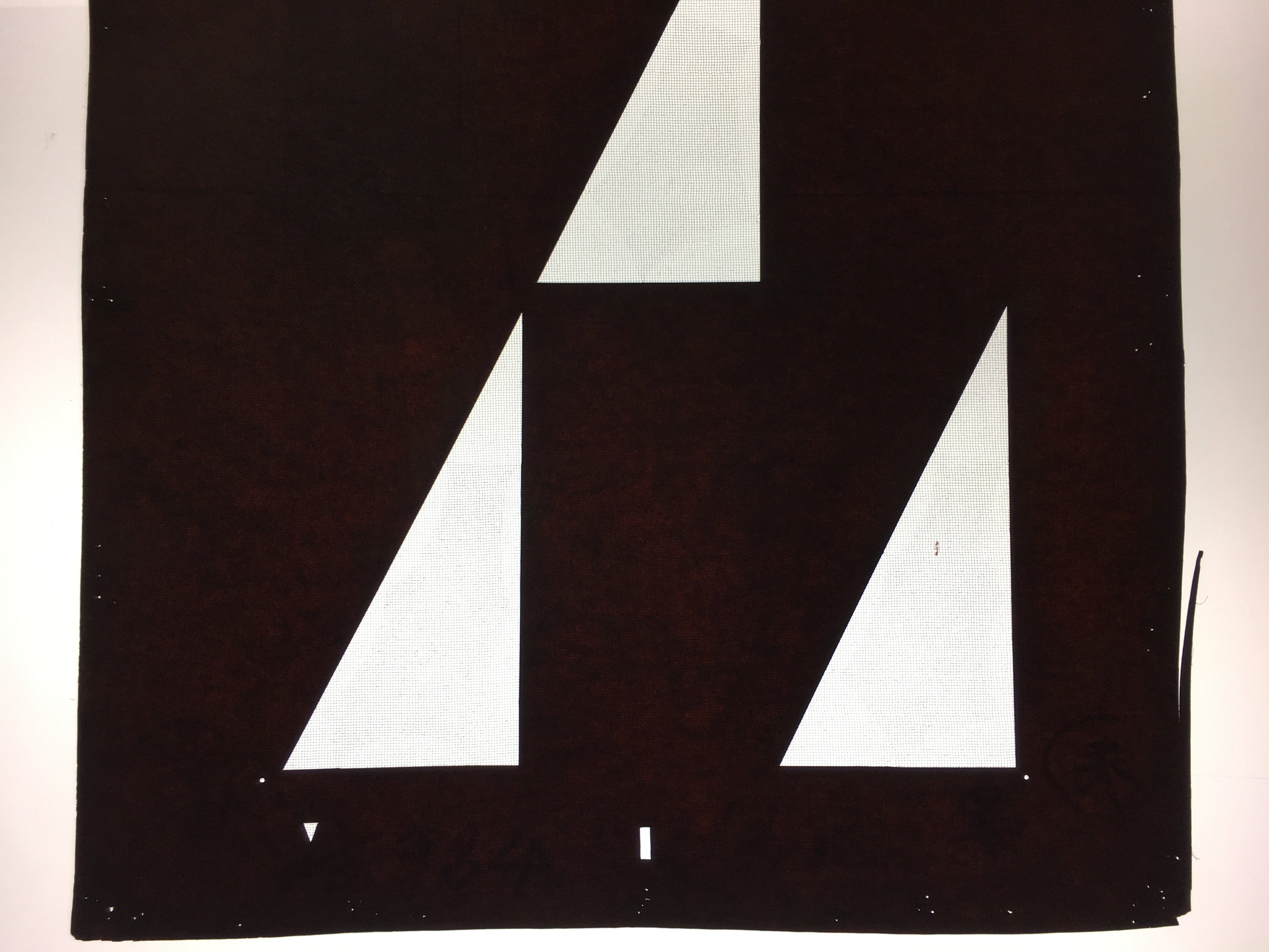 Antique Japanese Katagami Kimono Stencil Katazome Triangle Geometric C767