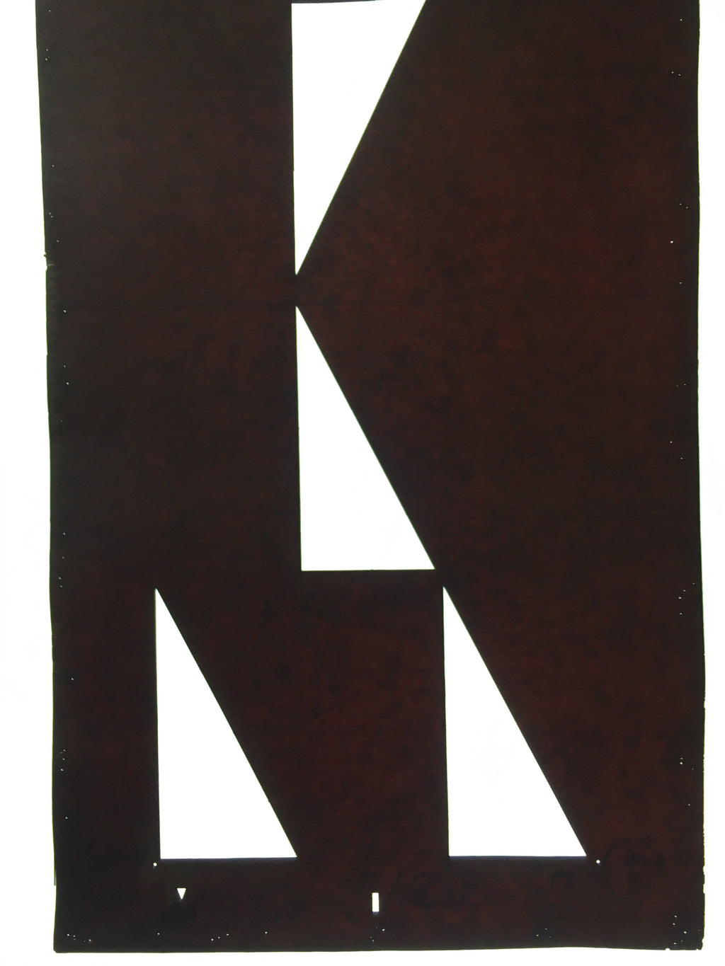 Antique Japanese Katagami Kimono Stencil Katazome Triangle Geometric C768