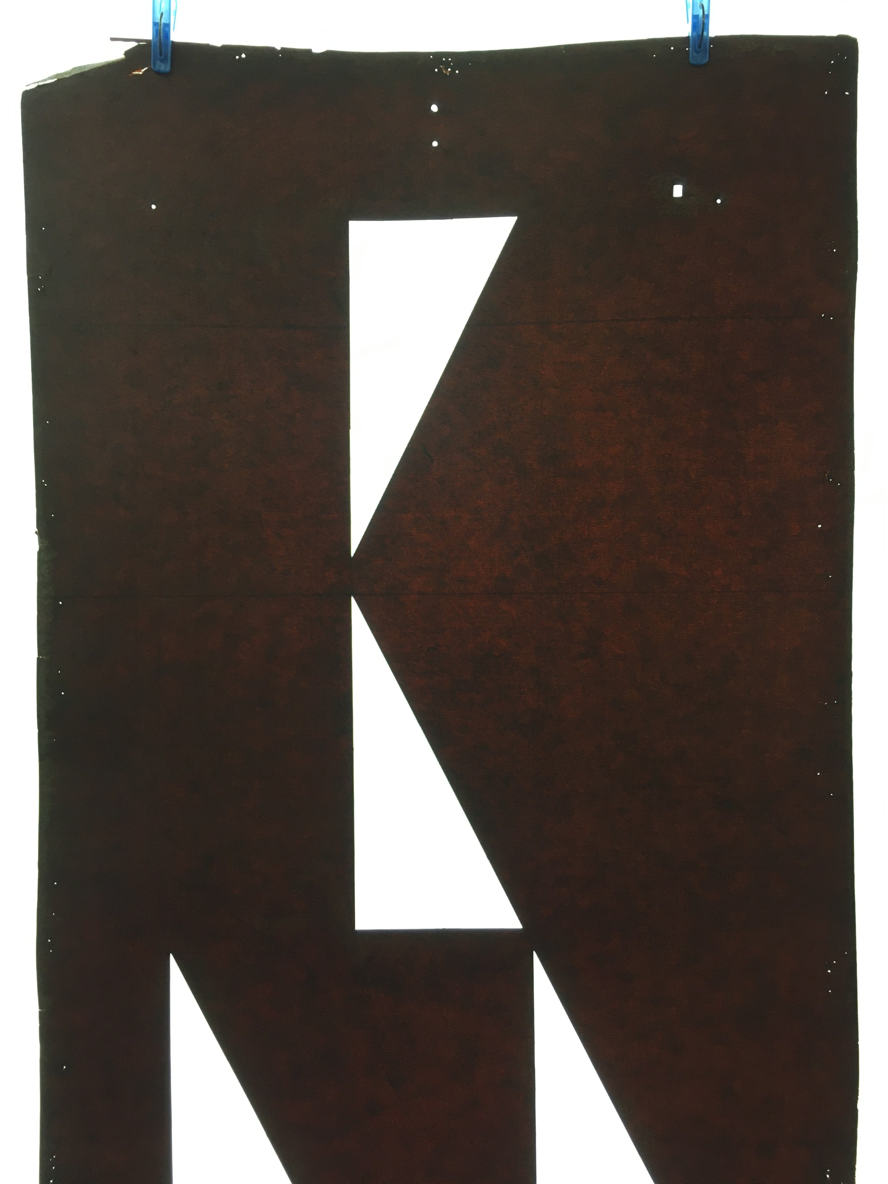 Antique Japanese Katagami Kimono Stencil Katazome Triangle Geometric C768