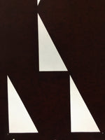 Antique Japanese Katagami Kimono Stencil Katazome Triangle Geometric C768