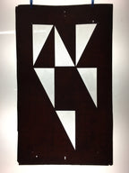Antique Japanese Katagami Kimono Stencil Katazome Triangle Geometric C769