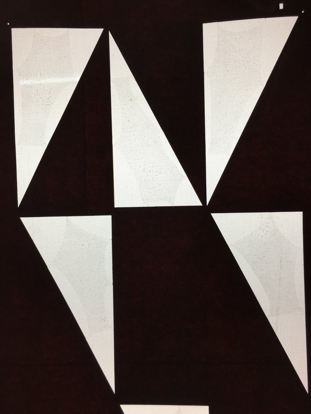 Antique Japanese Katagami Kimono Stencil Katazome Triangle Geometric C769