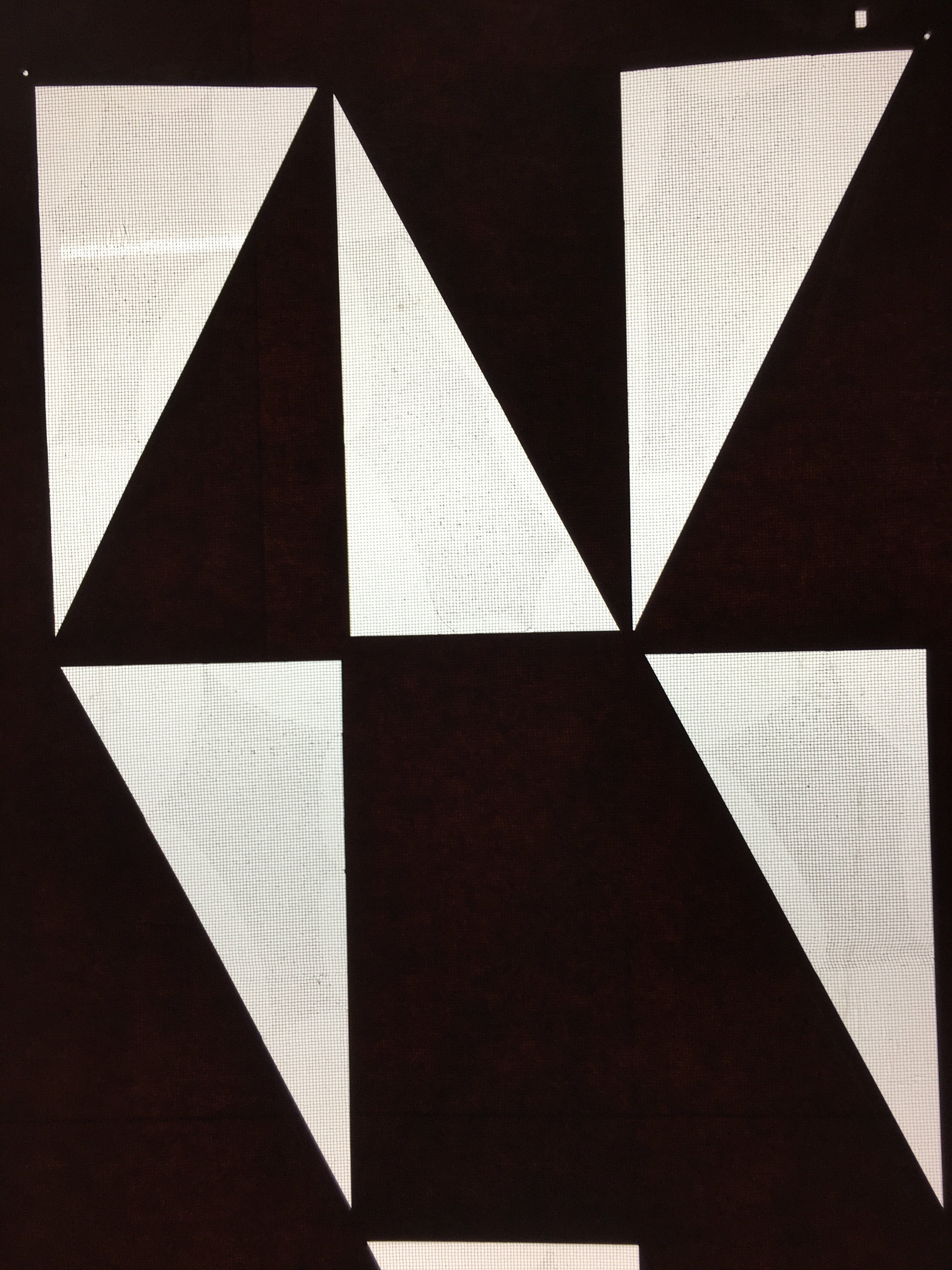 Antique Japanese Katagami Kimono Stencil Katazome Triangle Geometric C769
