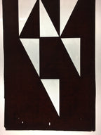 Antique Japanese Katagami Kimono Stencil Katazome Triangle Geometric C769
