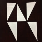 Antique Japanese Katagami Kimono Stencil Katazome Triangle Geometric C769