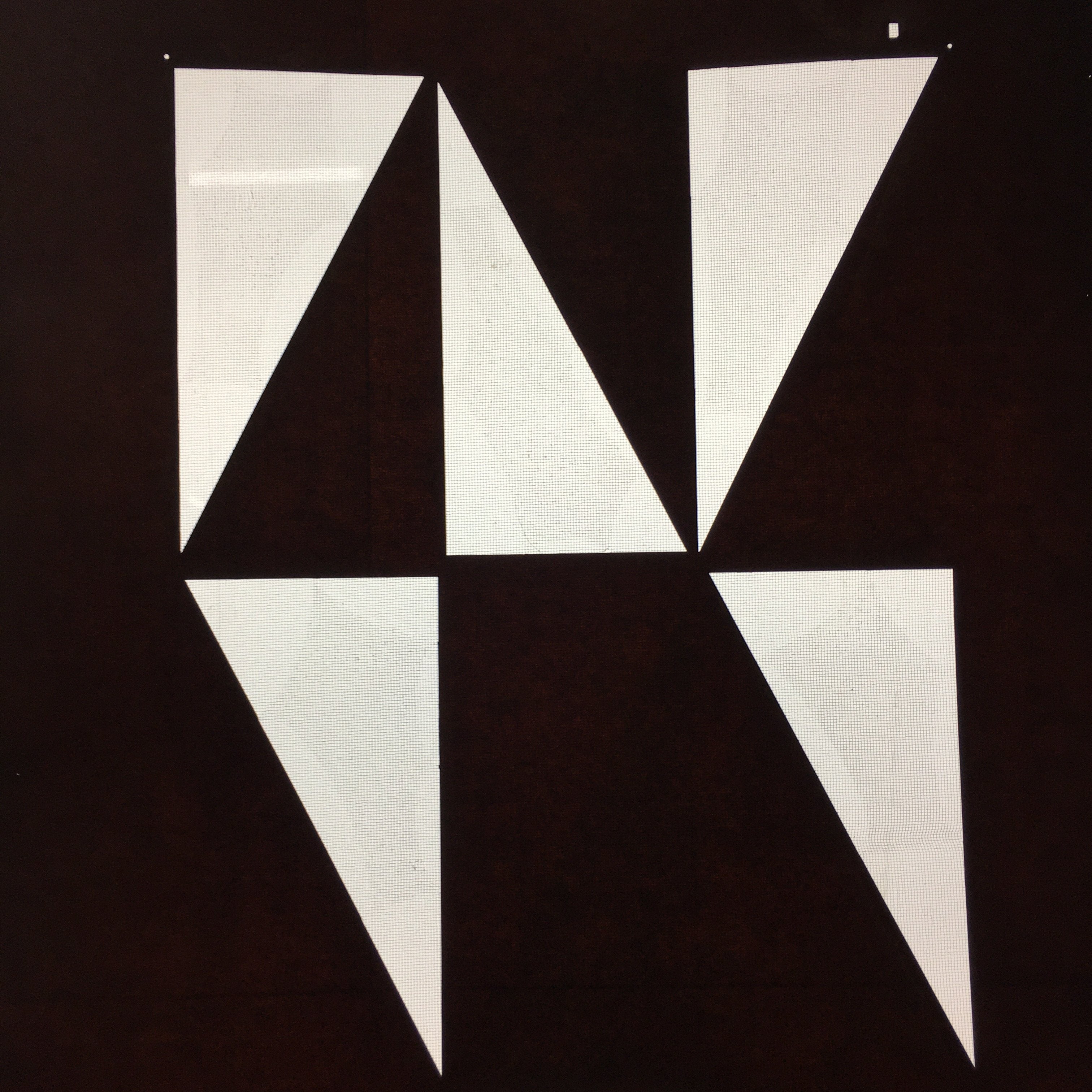 Antique Japanese Katagami Kimono Stencil Katazome Triangle Geometric C769