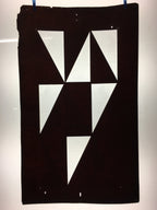 Antique Japanese Katagami Kimono Stencil Katazome Triangle Geometric C770