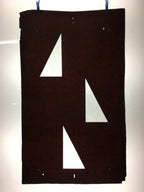 Antique Japanese Katagami Kimono Stencil Katazome Triangle Geometric C771