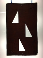 Antique Japanese Katagami Kimono Stencil Katazome Triangle Geometric C771