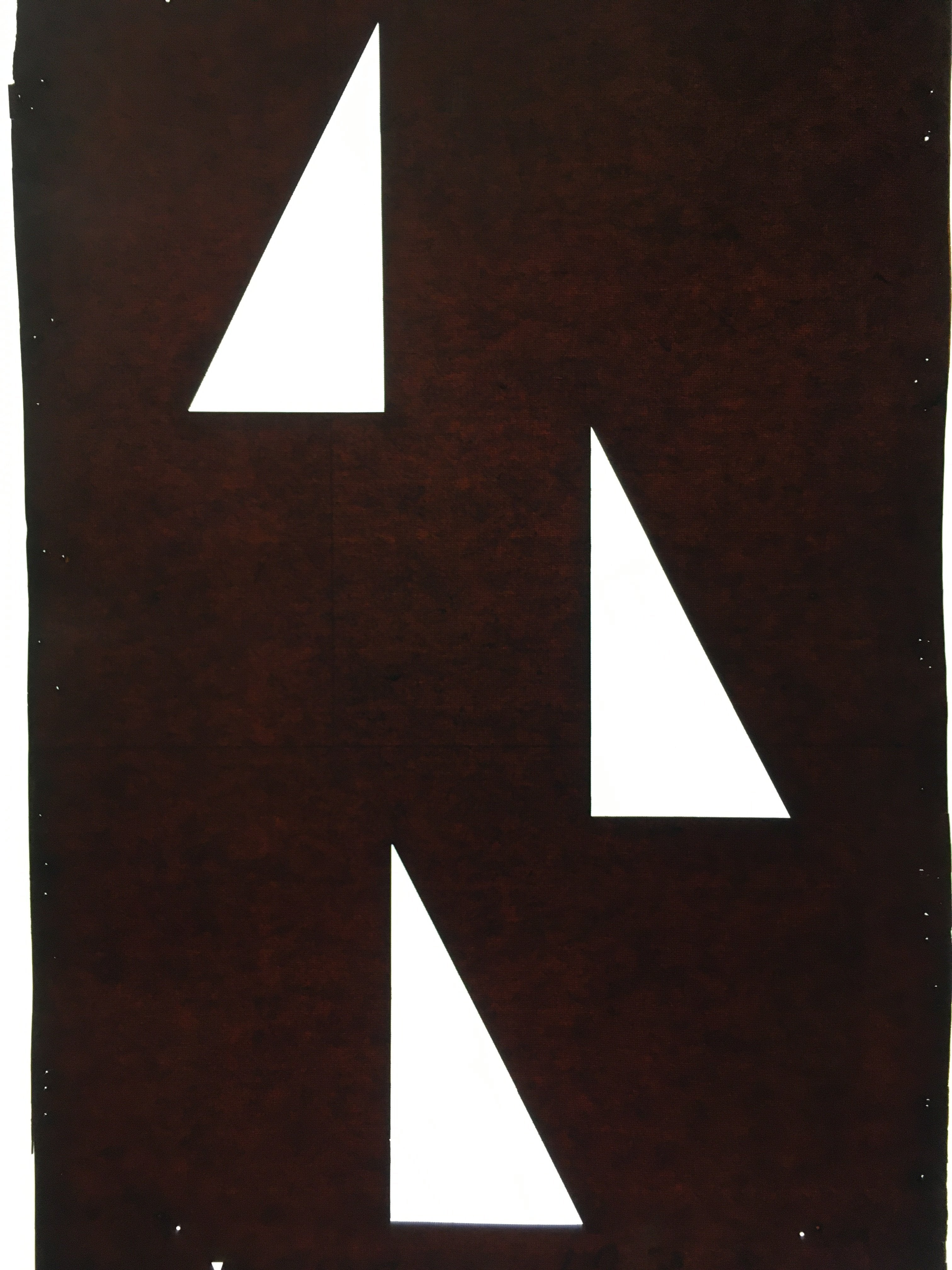Antique Japanese Katagami Kimono Stencil Katazome Triangle Geometric C771