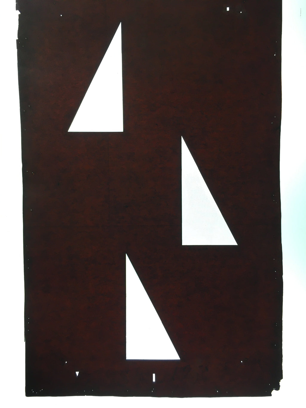 Antique Japanese Katagami Kimono Stencil Katazome Triangle Geometric C771