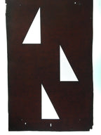 Antique Japanese Katagami Kimono Stencil Katazome Triangle Geometric C771