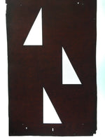 Antique Japanese Katagami Kimono Stencil Katazome Triangle Geometric C771