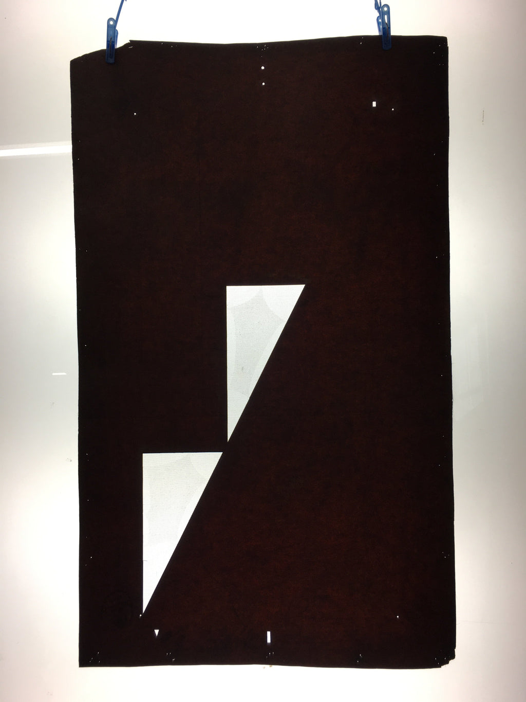 Antique Japanese Katagami Kimono Stencil Katazome Triangle Geometric C772