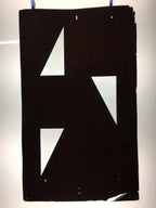 Antique Japanese Katagami Kimono Stencil Katazome Triangle Geometric C773