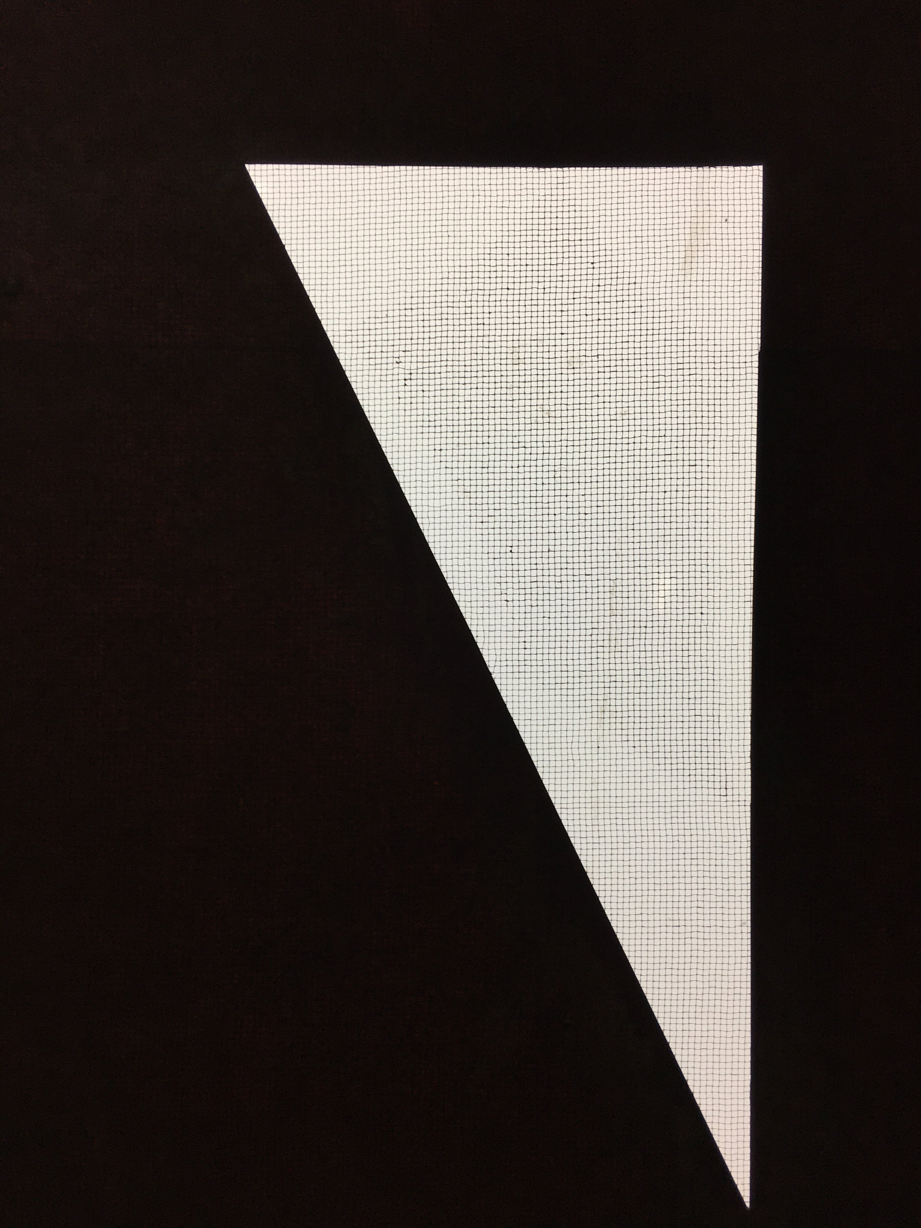 Antique Japanese Katagami Kimono Stencil Katazome Triangle Geometric C773