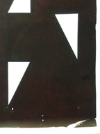 Antique Japanese Katagami Kimono Stencil Katazome Triangle Geometric C773