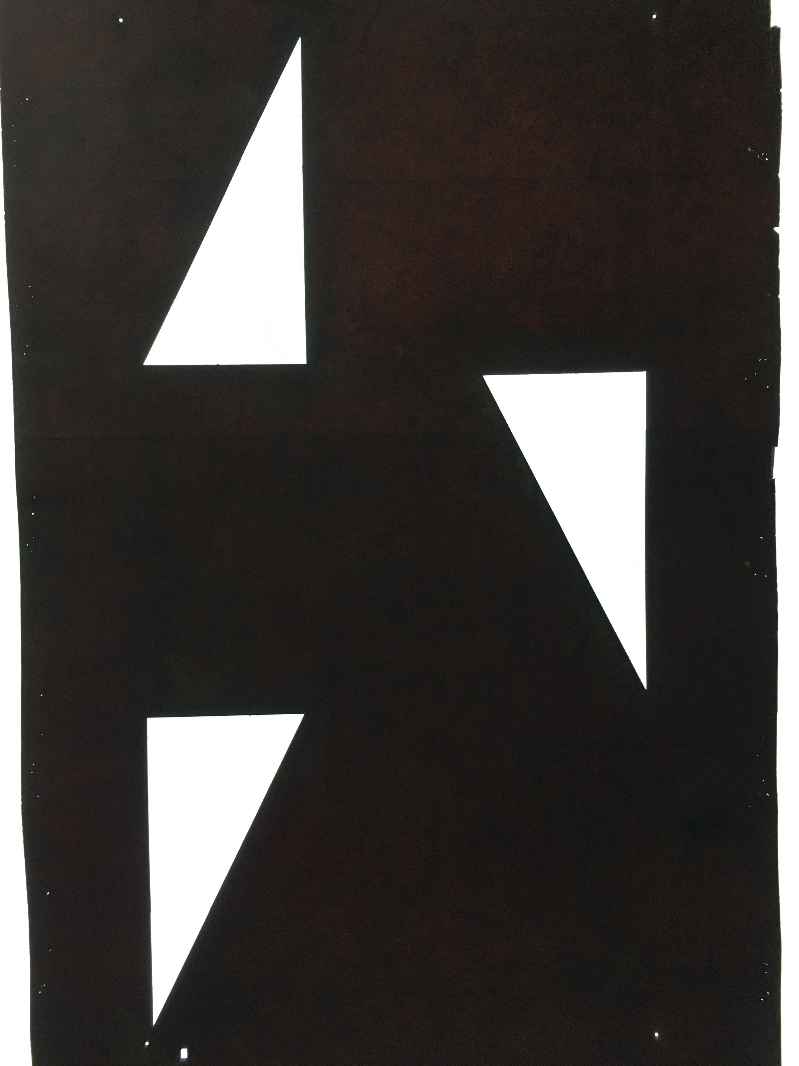 Antique Japanese Katagami Kimono Stencil Katazome Triangle Geometric C773
