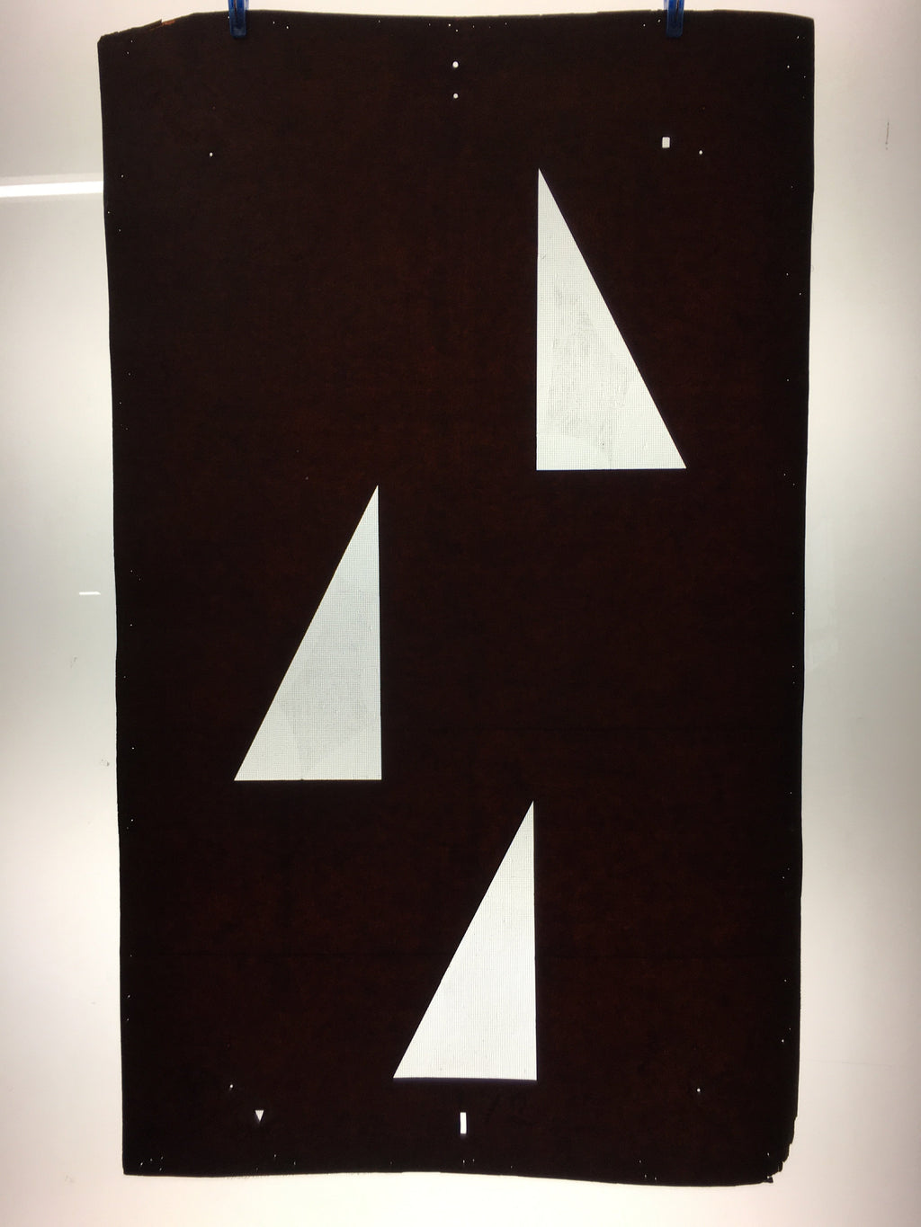 Antique Japanese Katagami Kimono Stencil Katazome Triangle Geometric C776