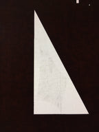 Antique Japanese Katagami Kimono Stencil Katazome Triangle Geometric C776