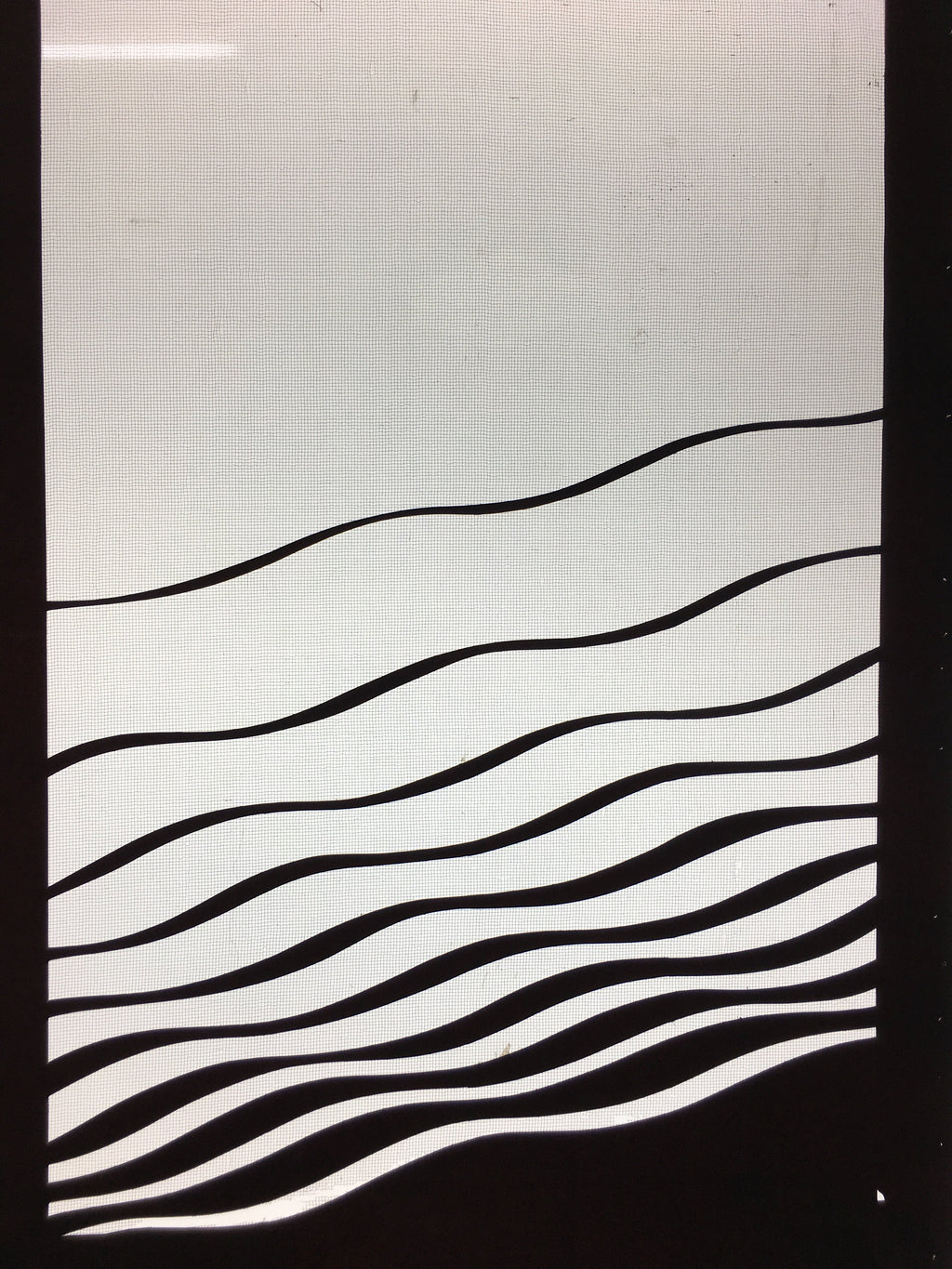 Antique Japanese Katagami Kimono Stencil Katazome Wavy Line Unequal C738