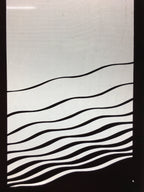 Antique Japanese Katagami Kimono Stencil Katazome Wavy Line Unequal C738