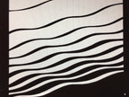 Antique Japanese Katagami Kimono Stencil Katazome Wavy Line Unequal C738